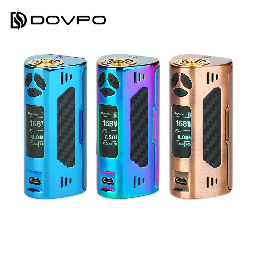 

Original DOVPO TRIGGER 168 TC Box MOD with 168W Max Output & 2A Quick Charging & 0.96-inch OLED Display E-cig Mod No Battery
