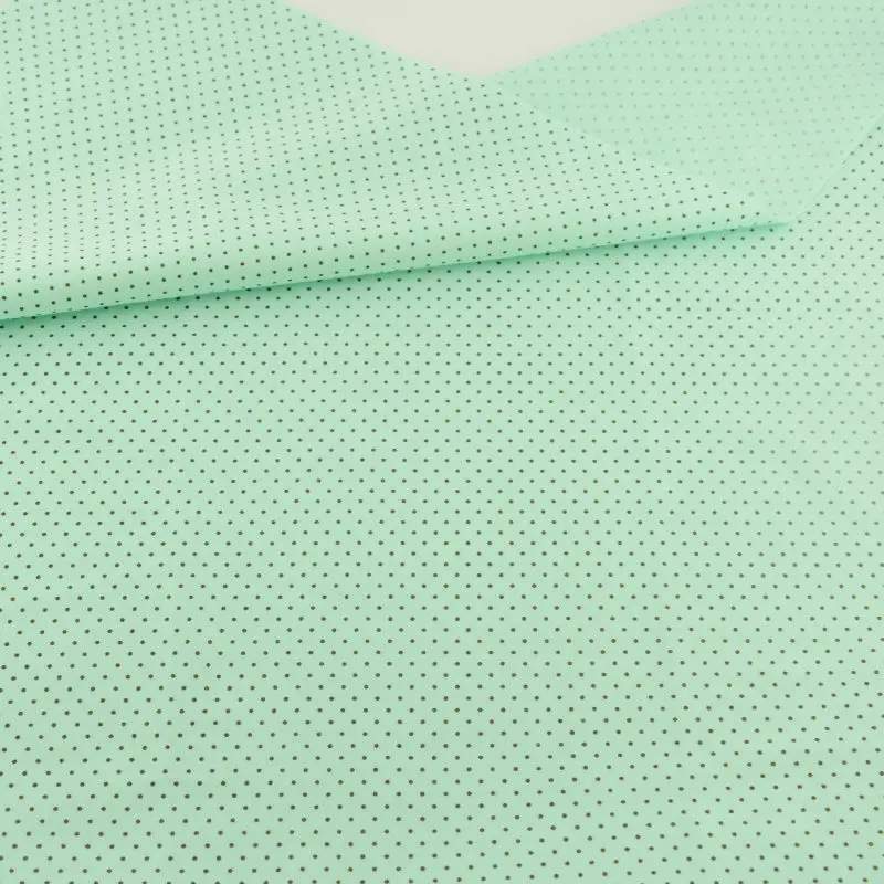 Маленькие черные точки хлопок саржа лоскутное стежка telas швейная ткань Tecidos ткани зеленый текстиль Beding Quiting одежда