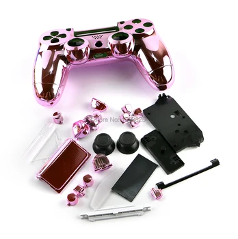 

Chrome Replacement Housing Shell Case Full Mod Kit For PS4 Controller wireless Shell case