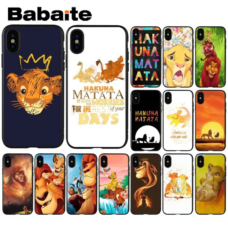 

Babaite The Lion King Luxury Unique Design Phone Cover for Apple iPhone 8 7 6 6S Plus X XS MAX 5 5S SE XR Cellphones