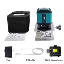 XEAST мини портативный 3D Зеленый 5 линий(4 H и 1 V) самонивелирующийся лазерный уровень 360 градусов для проверки выравнивания пола