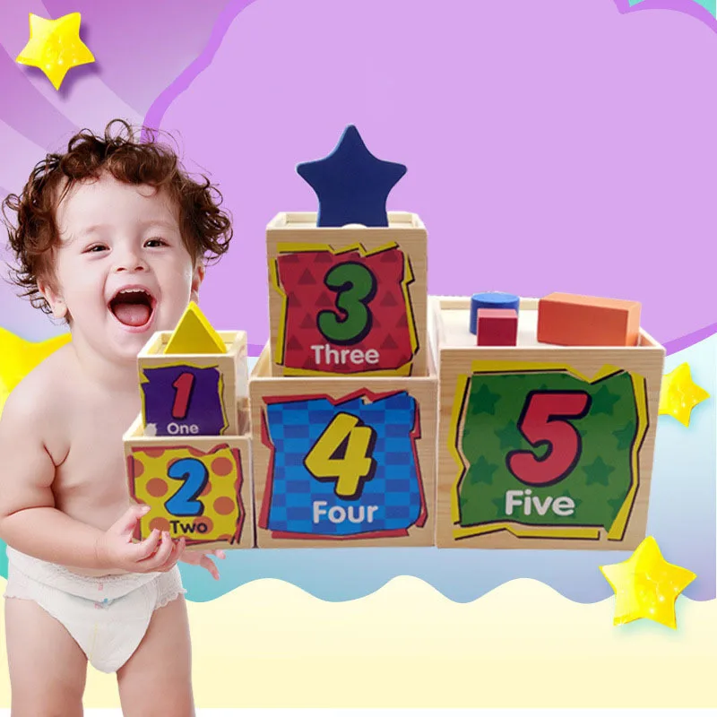 

Beautiful Box Kids Digital House Wisdom House Shape Matching Box Child Early Education Puzzle Toys Numbers Game