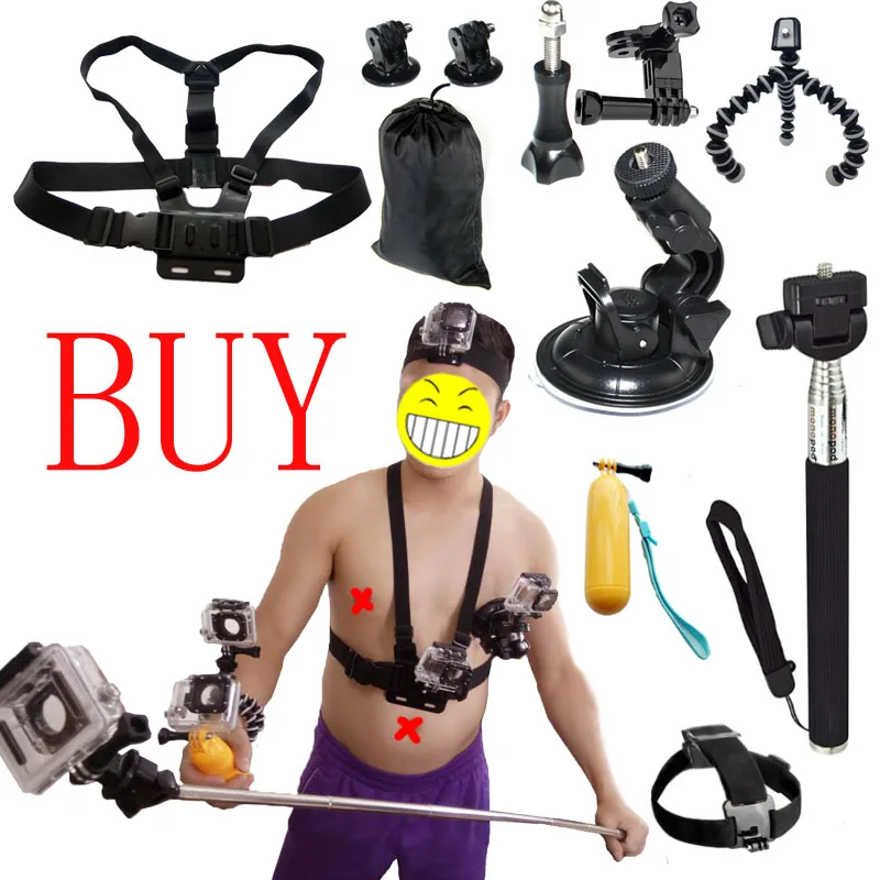 Wholesale Gopro hero 4 session Accessories Stick Pole Tripod Mount Kit for Gopro hero 4 3+ 3 2 SJ4000 SJ5000 SJ6000 Buy Cheap Gopro hero 4 session Accessories Stick Pole Tripod Mount Kit for Gopro hero 4 3+ 3 2 SJ4000 SJ5000 SJ6000