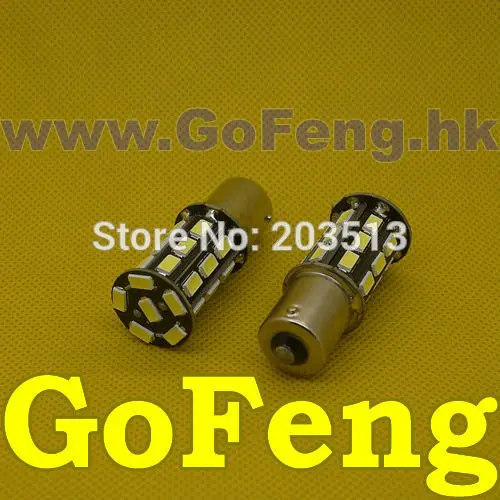 100pcs/lot Wholesale car led lighting S25 P21W BA15S 27 leds 1156 27