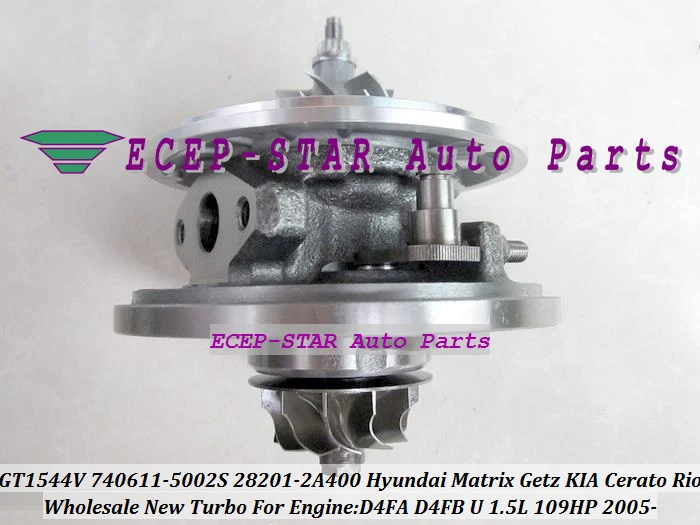 GT1544V 740611-5002S 28201-2A400  782403 Turbocharger Turbo CHRA Cartridge For HYUNDAI Matrix Getz KIA Cerato Rio 05 D4FA D4FB U 1.5L (2)