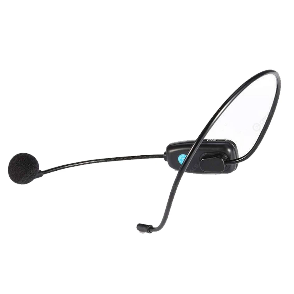 UHF Lightweight Headset Wireless Radio Microphone System 3.5mm Receiver Headset
