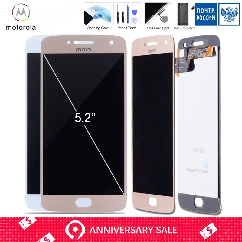 

ORIGINAL 5.2'' IPS Display For Motorola Moto G5 Plus LCD Display XT1685 XT1683 LCD Screen Digitizer Replacement Parts