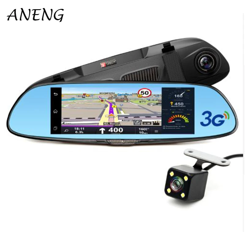 

7" 3G Car Camera DVR GPS Bluetooth Dual Lens Rearview Mirror Video Recorder Full HD 1080P Automobile DVR Mirror Dash cam