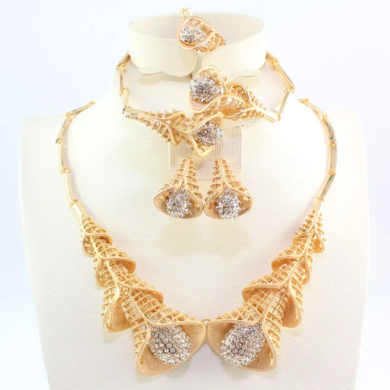 New Nobler Dubai Design Fashion Costume Crystal Morning Glory Pendant