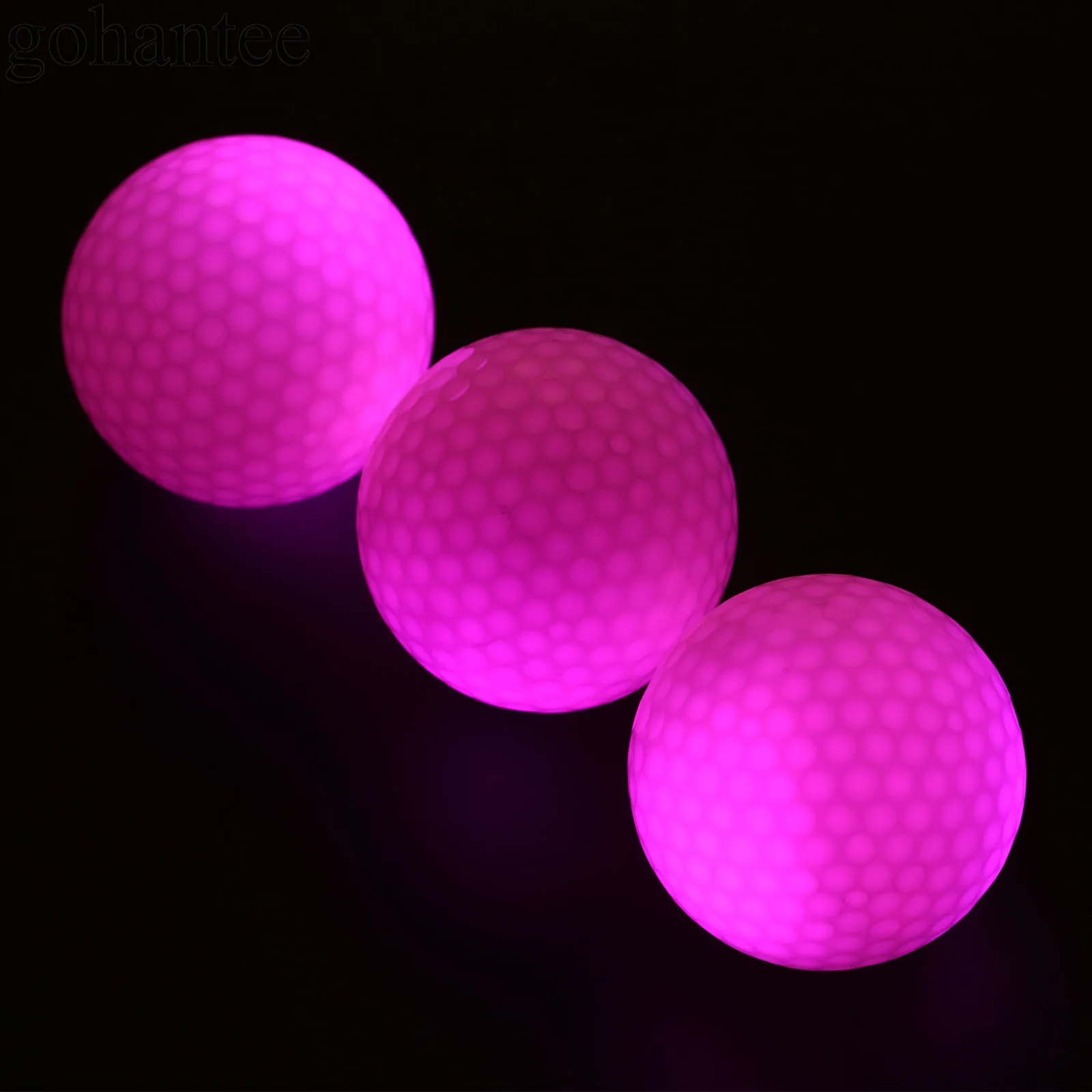 Gohantee 6 шт. светодиодный мячи для гольфа с коробкой для ночного обучения мячи для гольфа 42,6 мм Dia Surlyn мячи для гольфа 6 цветов Balle De подарок для гольфа - Цвет: Pink