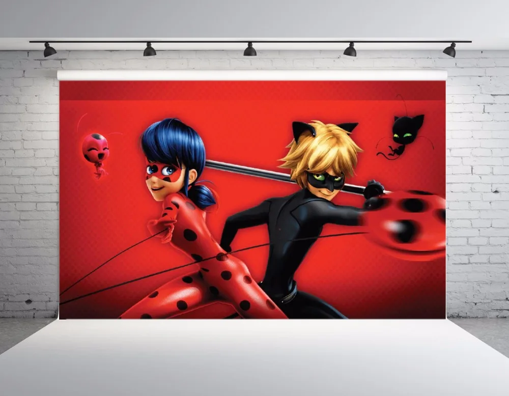 

SHENGYONGBAO Vinyl Custom Photography Background Digital ladybug theme Photography Backdrops SQ-2002