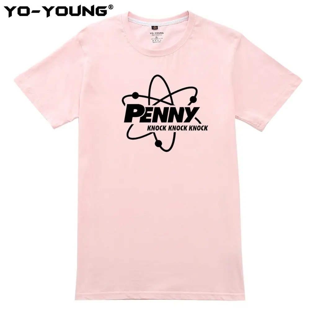 Yo Young футболки для женщин TBBT The Big Bang Theory Penny Science Knock Print 100% 180 gsm чесаные хлопковые