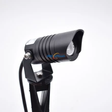 CREE светодиодный 3 Вт Спайк сад Точечный светильник 12 В 24 в RGB ландшафтный светильник ing Круглый Спайк база черный/серебристый цвет 8 шт./лот DHL