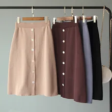 Женская длинная юбка-пачка Saia,, Осень-зима, хорошее качество, Новая Вязаная однобортная женская одежда