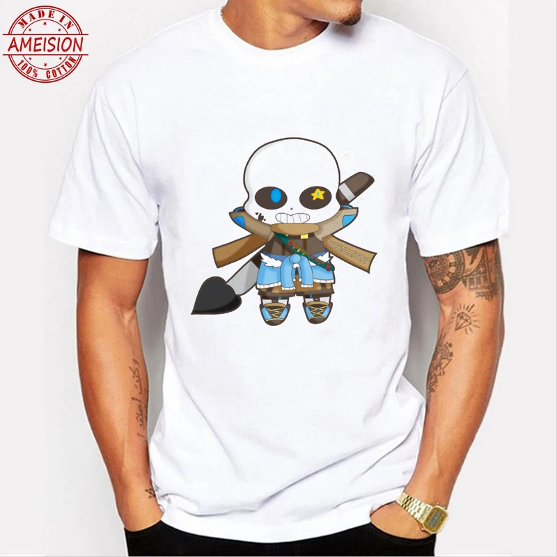 Новейшая винтажная игра Undertale Цветочная футболка Sans Video Gaming стимпанк Мужская