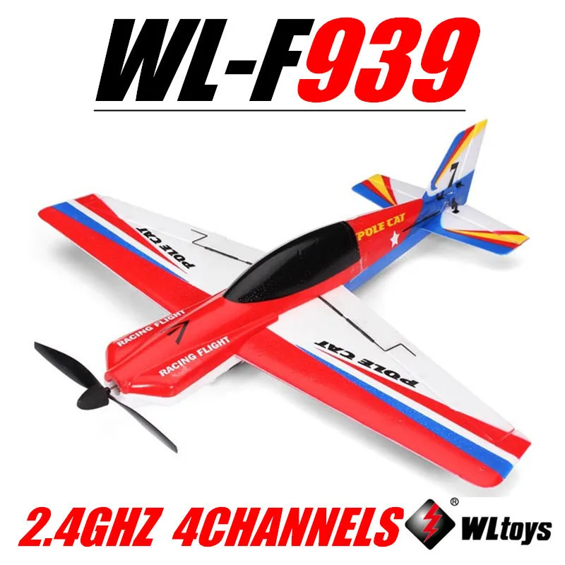 WLtoys F939 2.4GHz 4 Channel RC Remote Control Airplane 4CH EPS Pole