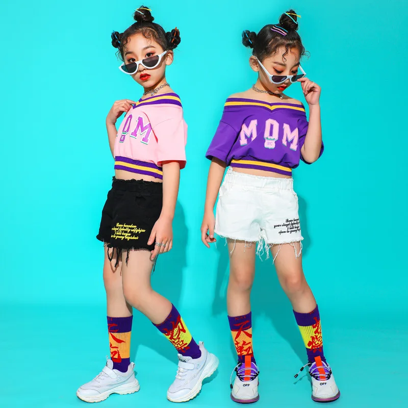 

Kids Jazz Hip Hop Dance Clothing for Girls Performance Shows T Shirt Tops Jogger Pants Ballroom Dancing Costumes Dancewear Suits