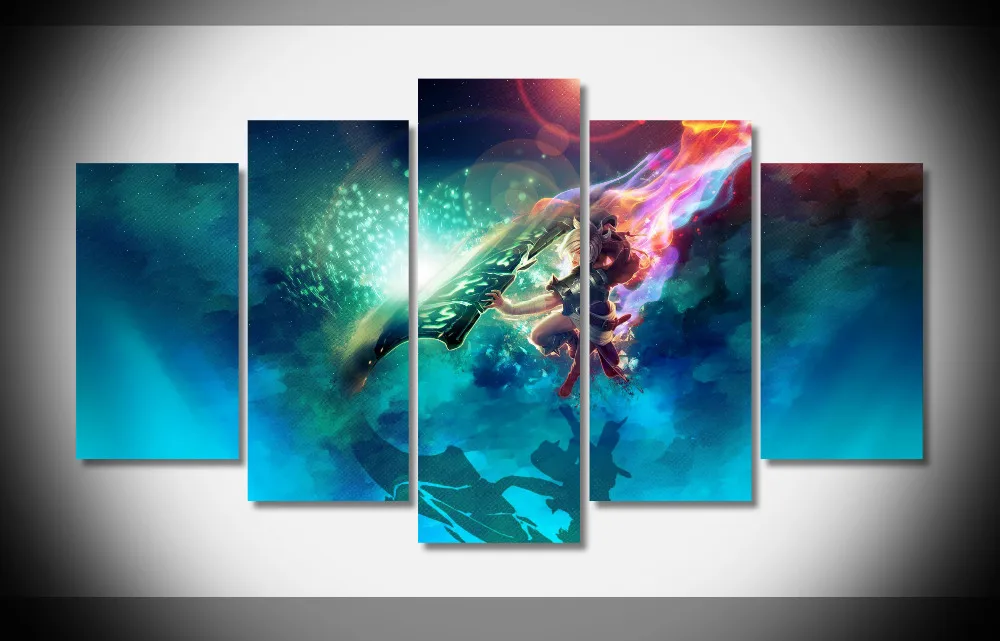 

7269 league of legends riven Poster wood Framed Gallery wrap art print home wall decor Gift wall picture Already to hung