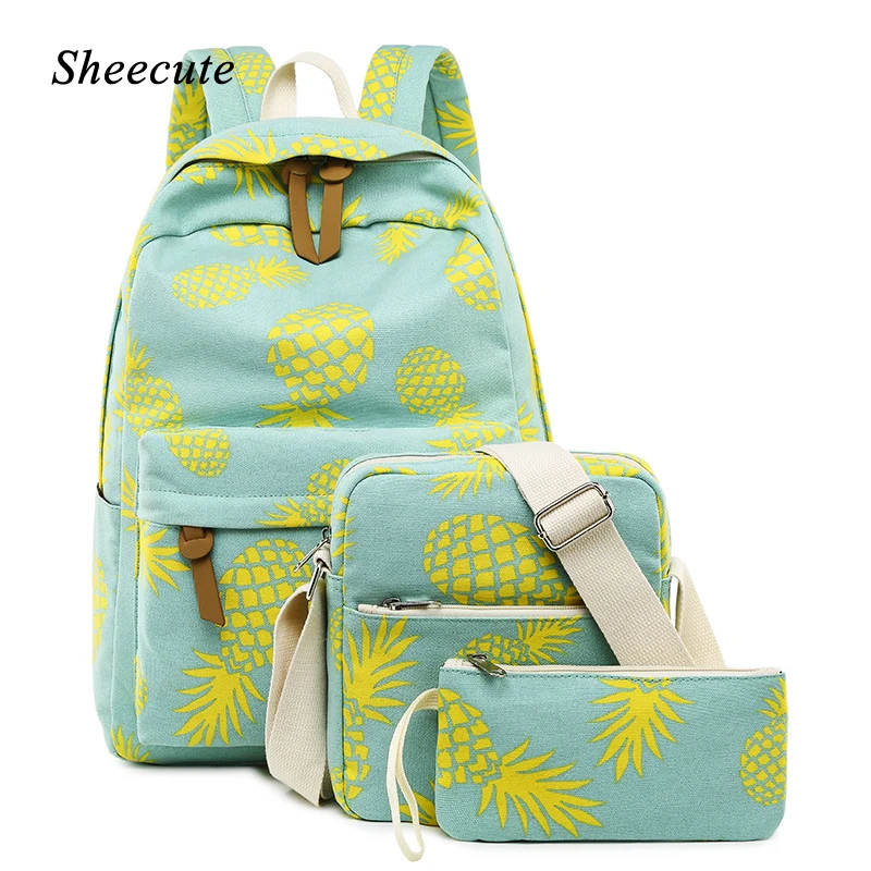 

High Capacity Women Backpack Children School Bags Travel Backpack for Teenage Girls School Bags Fruit Print Casual Kids Bags