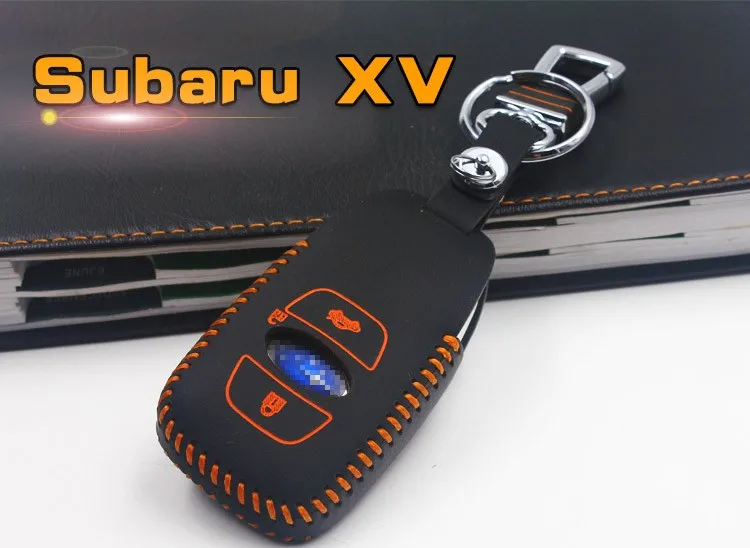 Чехол из натуральной кожи для ключей для автомобиля Subaru XV BRZ Forester Legacy Outback Key holder