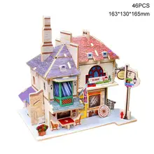 Мира достопримечательности 3D головоломка деревянный дом Британский серии детских образовательных игрушка-головоломка