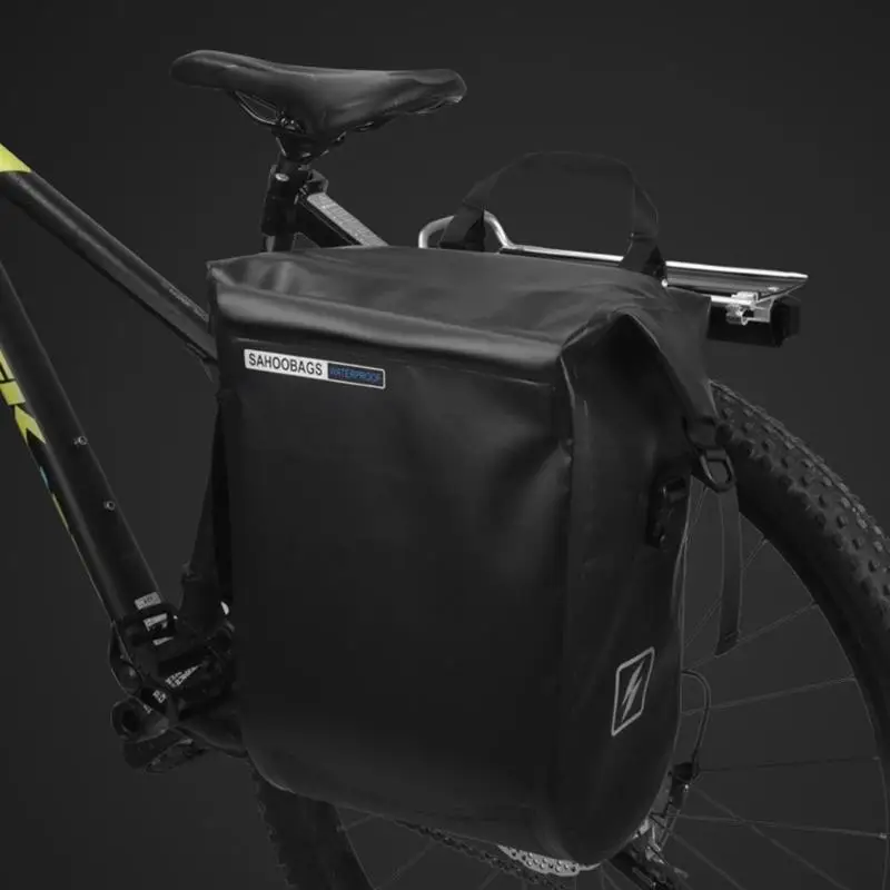Flash Deal 20L Waterproof Bicycle Bag MTB Mountain Road Bicycle Pannier Bike Rear Rack Tail Seat Pack One Side Cycling Luggage Carrier Bags 13
