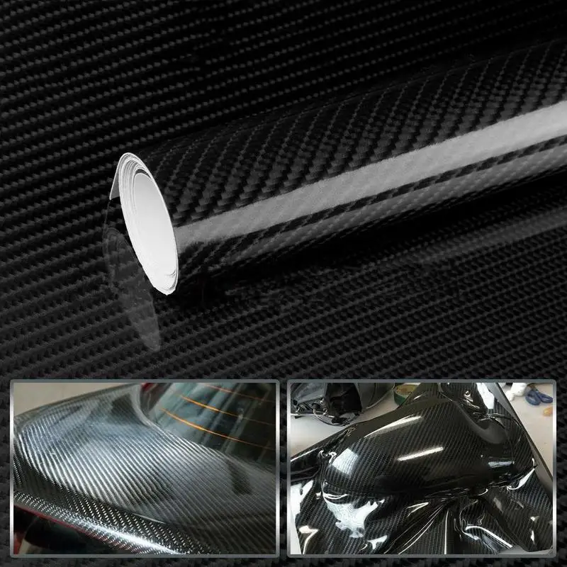 Высококачественная 7D глянцевая виниловая пленка из углеродного волокна для стайлинга автомобилей, аксессуары для стайлинга мотоциклов, внутренняя пленка из углеродного волокна