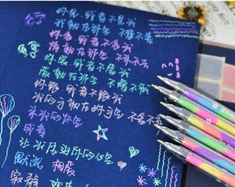 6 اقلام لطيفه حبر ملون