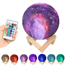 3D Print Galxy Moon Lamp 15CM 7 Color Change Starry Sky Night Lamp Planet Night Light Star Moon Home Decoration Creative Gift 3D Print Galxy Moon Lamp 15CM 7 Color Change Starry Sky Night Lamp Planet Night Light Star Moon Home Decoration Creative Gift