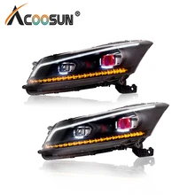 AcooSun для Honda Accord 2008 2009 2010 2011 2012 фары автомобиля сборки светодиодный демон Eyes DRL указатели поворота стайлинга автомобилей