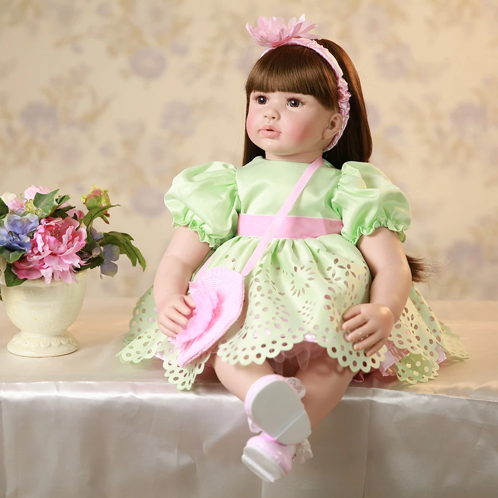 

Handmade Adora Silicone Reborn Toddler Princess Girl Baby Doll Toys for Girls Educational Doll Toys Birthday Christmas Gifts