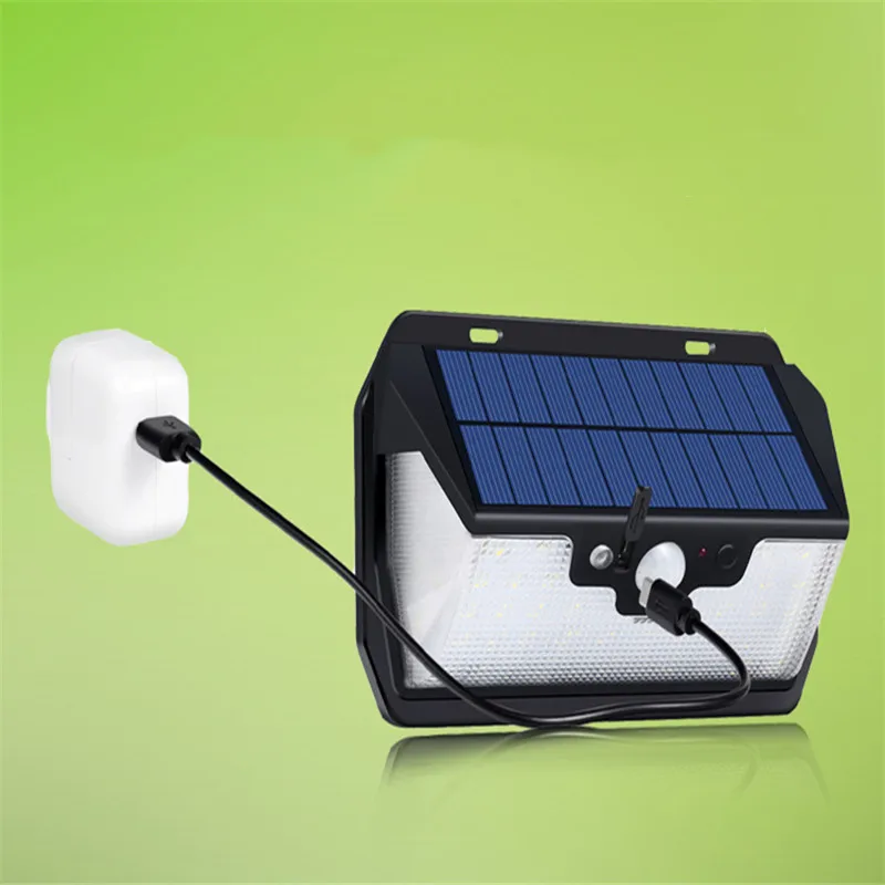 

IP65 Outdoor Solar Powered Led Llight 2835SMD 55LEDs Solar USB Rechargeable Remote Control LED Solar For Yard Decoration Garden