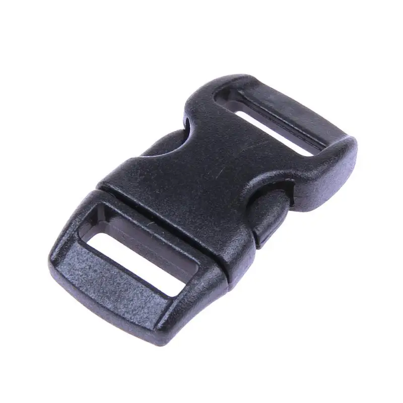 

50pcs/Set Black Plastic Paracord Bracelet Black Curved Buckles Strap Webbing Camp Bag Parts Survival equipment Outdoor Tools