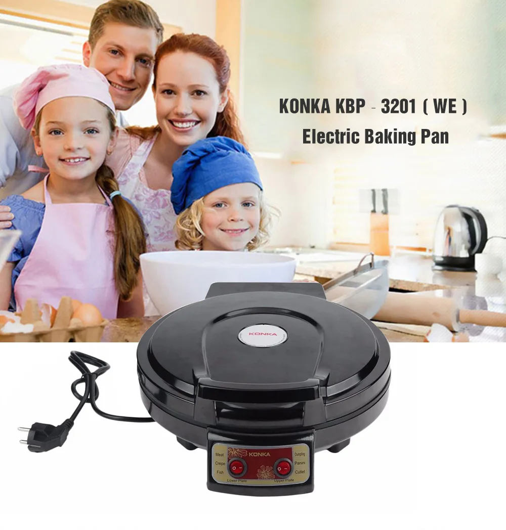 KONKA 1200 W многофункциональная двухсторонняя электрическая противень для выпечки Автоматическая кухонная техника подвеска Отопление 220-240 V