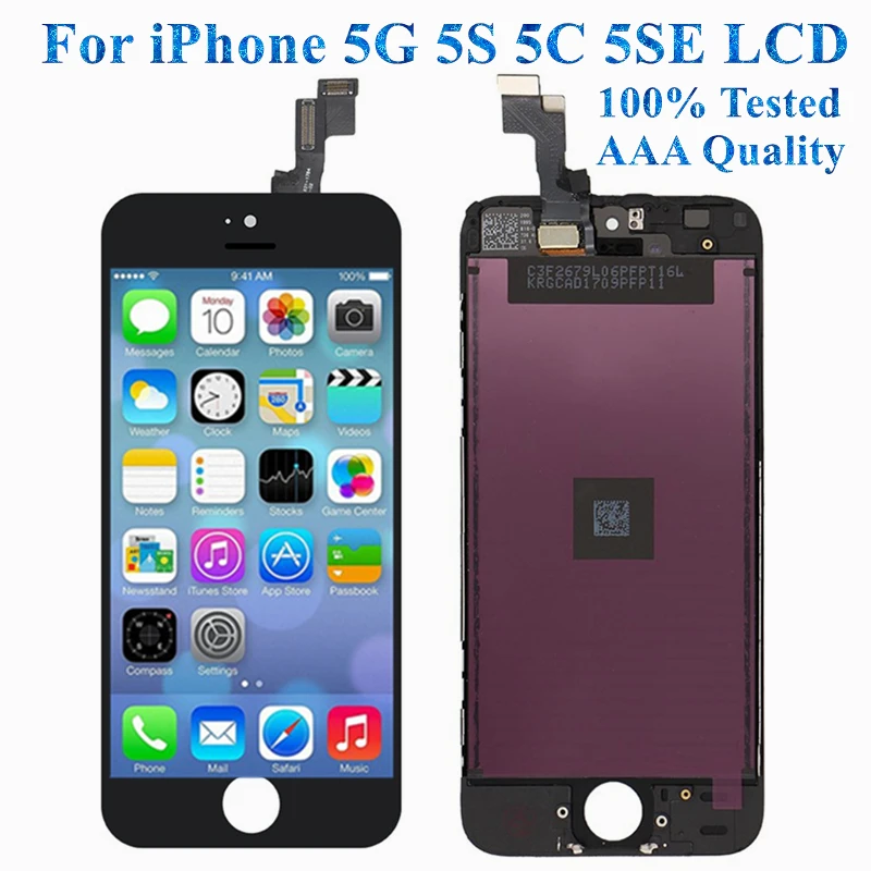 

10pcs AAA+ 3.5" For iPhone 5G 5S 5C SE LCD Display Touch Screen Digitizer Assembly For iPhone 5S Black LCD Display Replacement