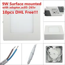 С фабрики светодиодный Панель света поверхностного монтажа 9 Вт потолочный светодиодный светильник в розницу посылка 10 шт./лот, DHL