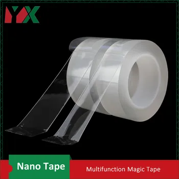 

YX 2PCS 50mmx5M Nano Free Magic Tape Anti-Slip Fixed Adhesive Tape Super Strong Non-Slip Stickiness Washable Reusable Tape