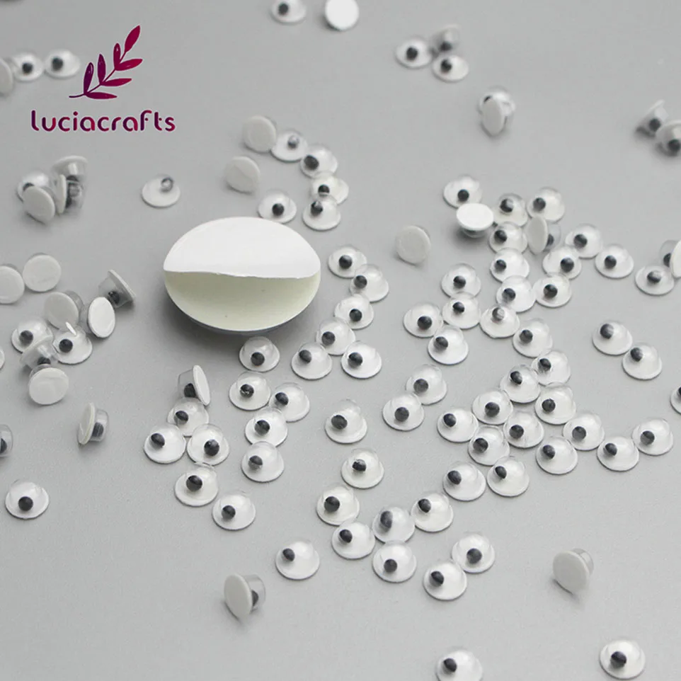 Lucia crafts, 500 шт./лот, 5 мм, круглые шатающиеся глазки, самоклеющиеся наклейки, сделай сам, аксессуары для скрапбукинга K0903