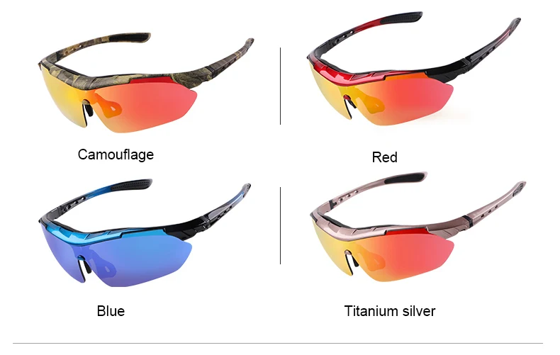 Cycling Glasses 3 Lens with Mypia Frame Bicycle Glasses Waterproof Riding Bike Glasses Hiking Climbing Sunglasses