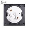 Coswall Crystal Glass Panel 16A Universal EU Wall Power Socket Outlet With Child Protective Lock ► Photo 3/3