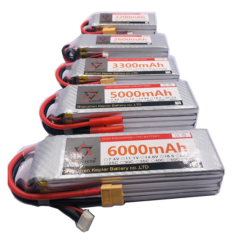 2s 7 4 в RC Lipo Аккумулятор 6000 2200 2600 3300 5000 мАч литий ионный полимерный аккумулятор для
