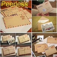 Peerless 9,6x7,3 см 50 шт./компл. Мини Ретро Винтажные конверты из крафт-бумаги милый мультфильм Kawaii бумага корейский канцелярский подарок