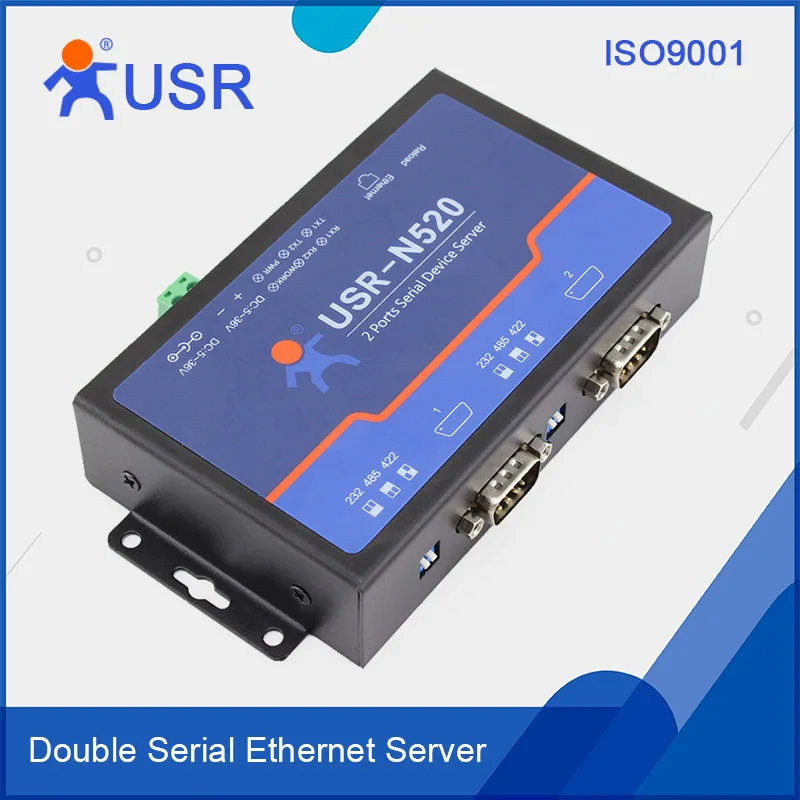 USR-N520 промышленные двойной последовательных устройств RS232/RS485/RS422 для оптоволкна вай-сервер конвертеры с modbus/DHCP