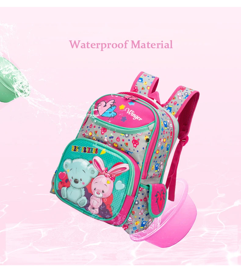 Новые школьные сумки с рисунком, рюкзак для девочек и мальчиков, детский ортопедический рюкзак с рисунком кота и медведя, Mochila Infantil, класс 1-3
