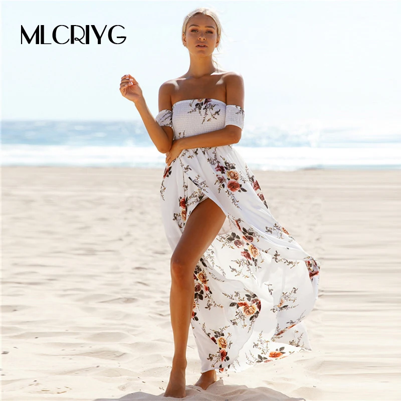 MLCRIYG New arrival font b Floral b font font b Print b font Strapless Long font