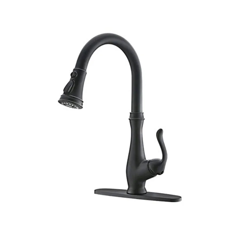 

Kitchen Faucets with Pull-down Sprayer, Matte Black Bar Kitchen Faucet, Sweep Spray