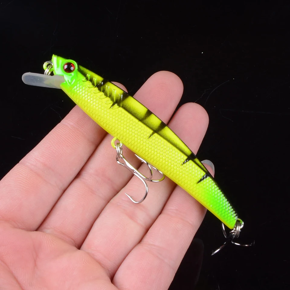 

1pcs 8colors 10cm 9g Hard Minnow Fishing Lure Topwater Floating Wobblers Crankbait Bass Artificial Baits Pike Carp Lures 3D Eyes