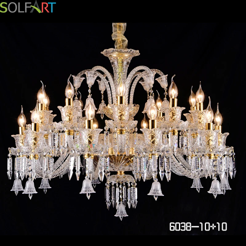 

SOLFART Chandelier Lustre Crystal 90-260V Pendants For Chandeliers Earrings Chandelier Lighting Modern K9 Crystal Chandeliers