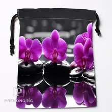 Изготовленные на заказ каменные цветочные сумки на шнурке Печать Мода Путешествия хранения мини-сумка для плавания, походов, игрушек размер 18x22 см#171208-13