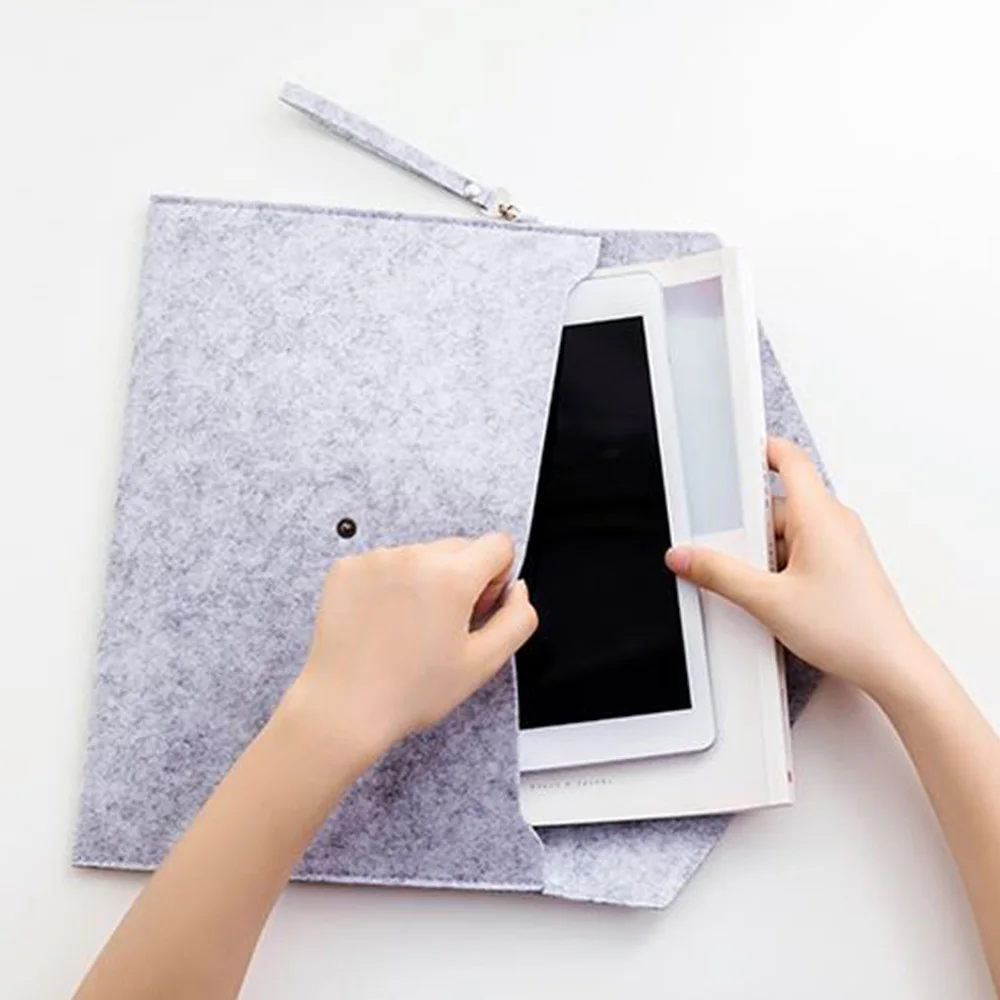 

Portable Felt Holder Envelope Office Briefcase Document Bag Paper Case A4 Folders Multi-Functional Travel Outdoor Storage
